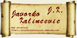 Javorko Kalinčević vizit kartica
